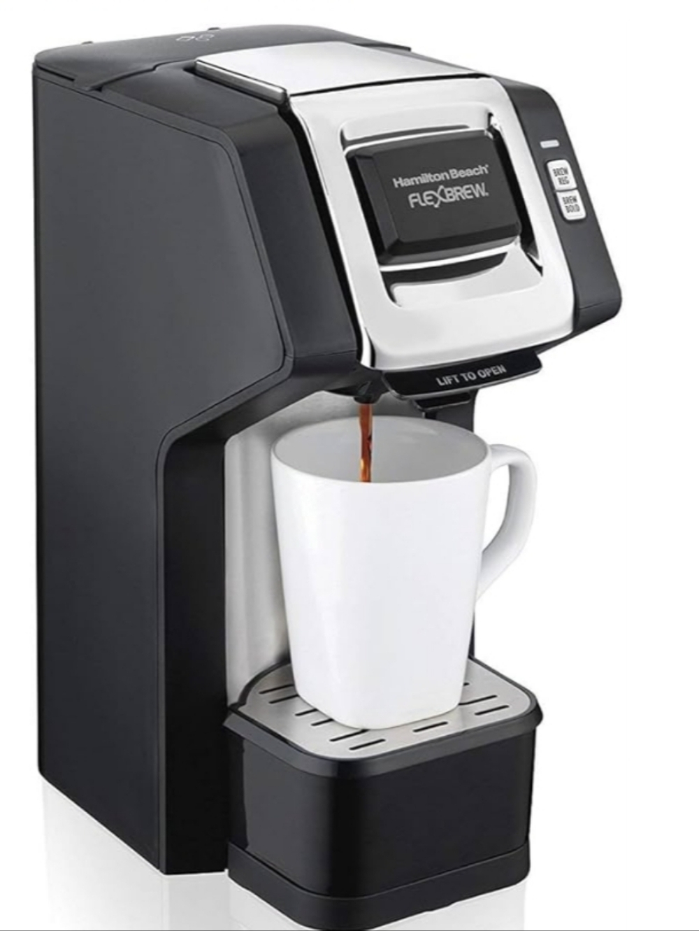 Hamilton Beach Black and Silver Single-Serve Coffee Brewer 49974